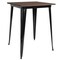Flash Furniture Square Square Black Metal Bar Table, 31.5", 31.5" W, 31.5" L, 42" H, Wood, Wood Grain CH-51040-40M1-BK-GG - alternate 3